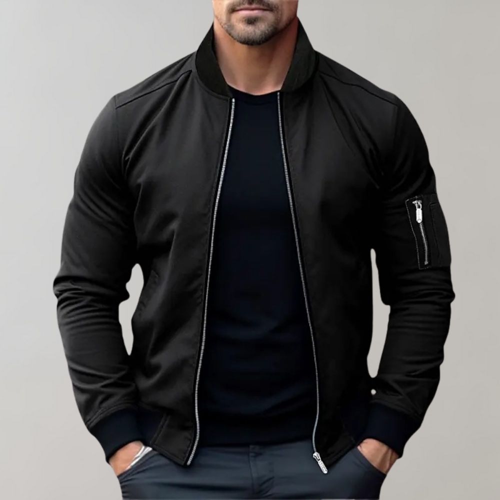 Darryl | Men's Luxurious Zip-Up Bomber Jacket