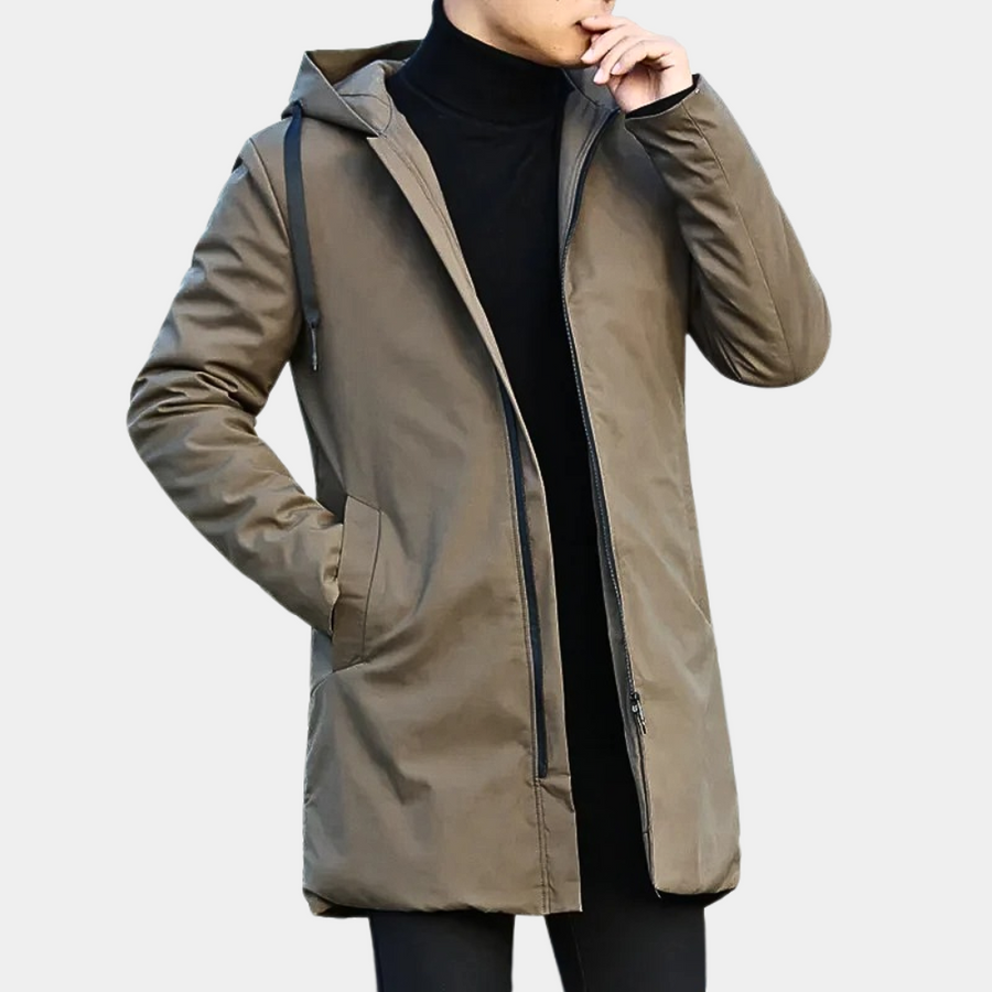 Teddy Men's Hooded Zip-Up Casual Jacket