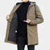 Teddy Men's Hooded Zip-Up Casual Jacket - Brown