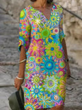 Felicia | Floral Radiant Dress - Vibrant Elegance