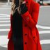 Sandra | Women's Belted Trench Coat - Red