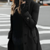 Sandra | Women's Belted Trench Coat - Black