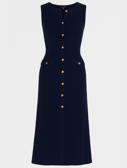 Marilyn | Elegant Midi Dress with Buttons