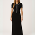 Sheila | Elegant Bodycon Maxi Dress in Luxe Fabric - Black