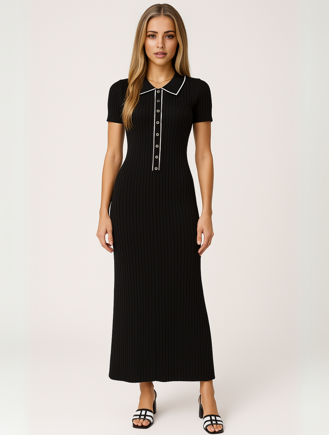 Sheila | Elegant Bodycon Maxi Dress in Luxe Fabric