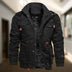 Preston | Men's Hooded Military Jacket in Luxe Fabric - Black