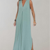 Christina V-Neck Maxi Dress in Luxurious Summer Elegance - Green