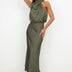 Joan | Elegant Midi Dress in Luxe Fabric - Green