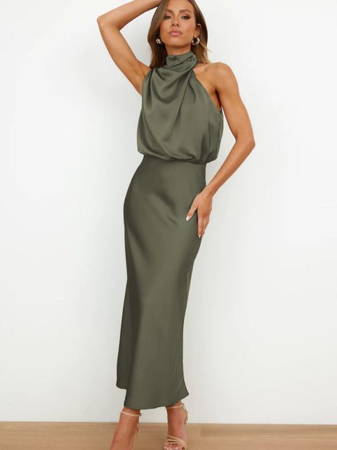 Joan | Elegant Midi Dress in Luxe Fabric