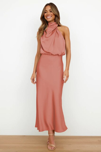 Joan | Elegant Midi Dress in Luxe Fabric