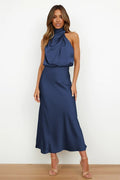 Joan | Elegant Midi Dress in Luxe Fabric