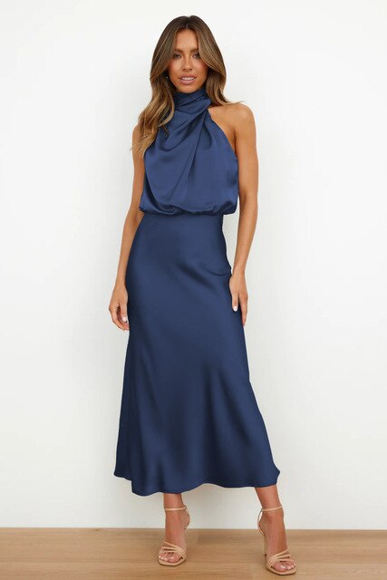 Joan | Elegant Midi Dress in Luxe Fabric