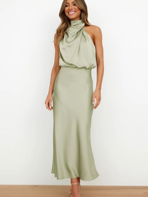 Joan | Elegant Midi Dress in Luxe Fabric