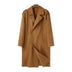 Preston | Men's Double-Breasted Long Coat - Brown