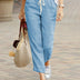 Brianna | Women's Full Length Casual Trousers – Relaxed Fit - Blue