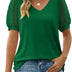 Janne | V-Neck Sleeve Belly Cover Top for Effortless Elegance - Green