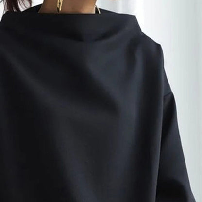 Angela | Women's Oversized Funnel Neck Top in Luxe Fabric