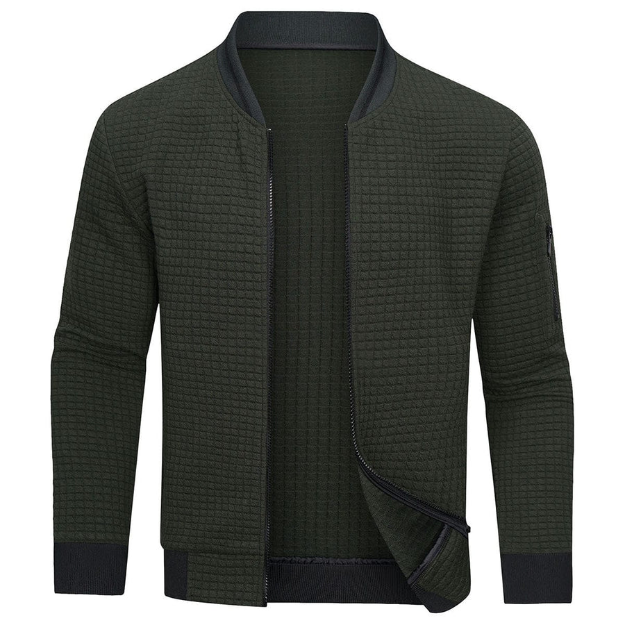 Darrell | Men's Quilted Zip-Up Bomber Jacket