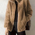 Phoebe | Women's Faux Fur Zip-Up Coat - Dunkelbraun