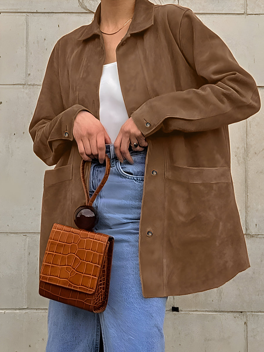 Sophie | Women's Oversized Suede Style Jacket