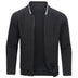 Darrell | Men's Quilted Zip-Up Bomber Jacket - Black