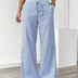 Linda | Elegant Striped Pants with Pockets in Chic Colors - Blue