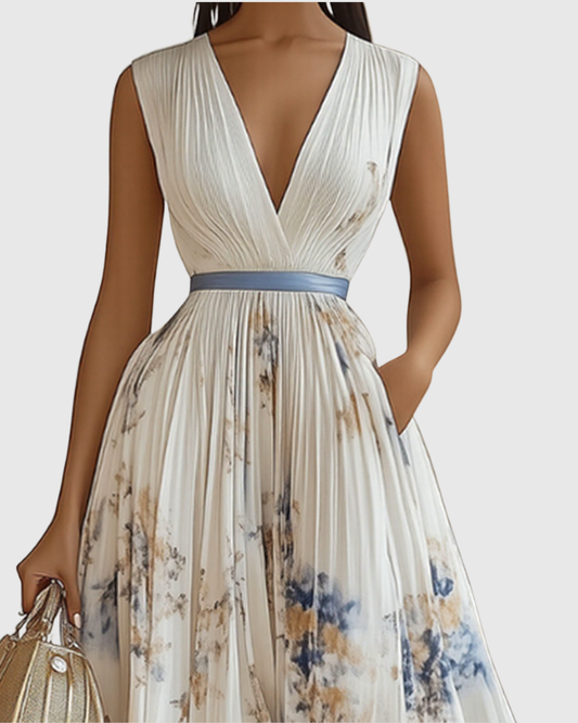 Carla | Women's Sleeveless A-Line Midi Dress