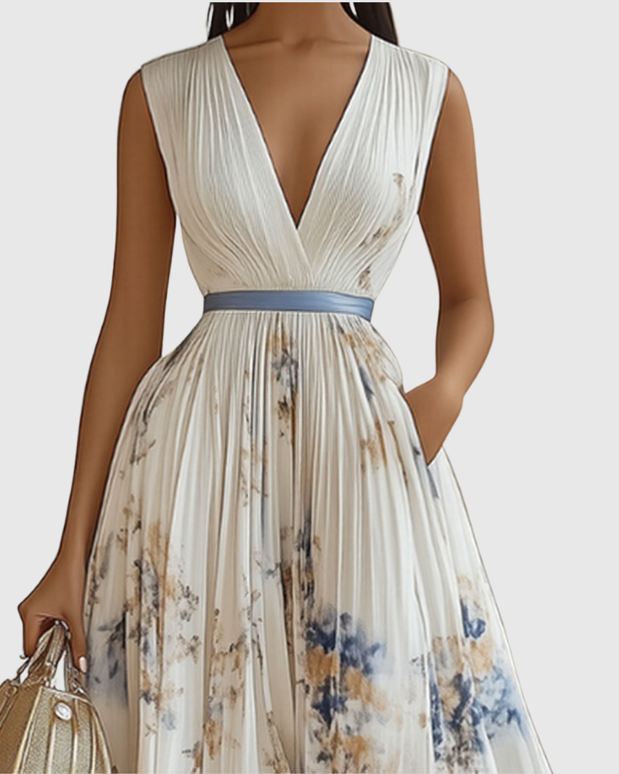 Carla | Women's Sleeveless A-Line Midi Dress