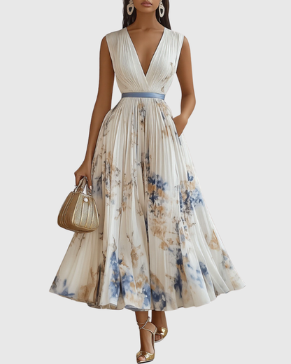 Carla | Women's Sleeveless A-Line Midi Dress