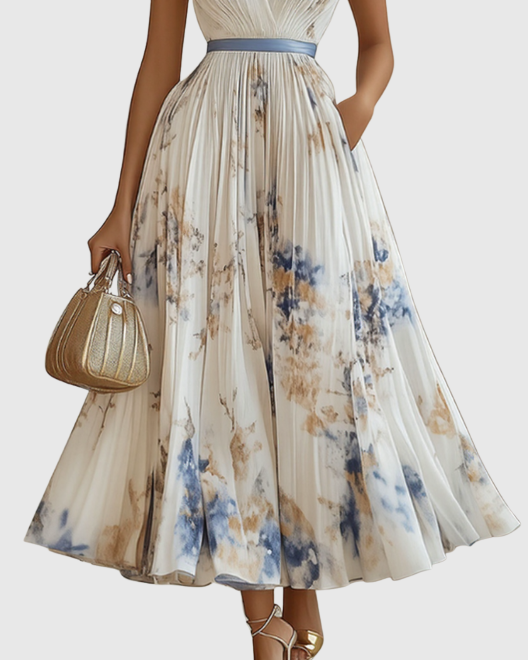 Carla | Women's Sleeveless A-Line Midi Dress