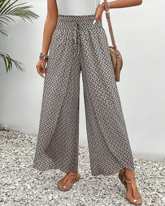 Iridessa | Lightweight Flowing Casual Trousers with Elastic Waist
