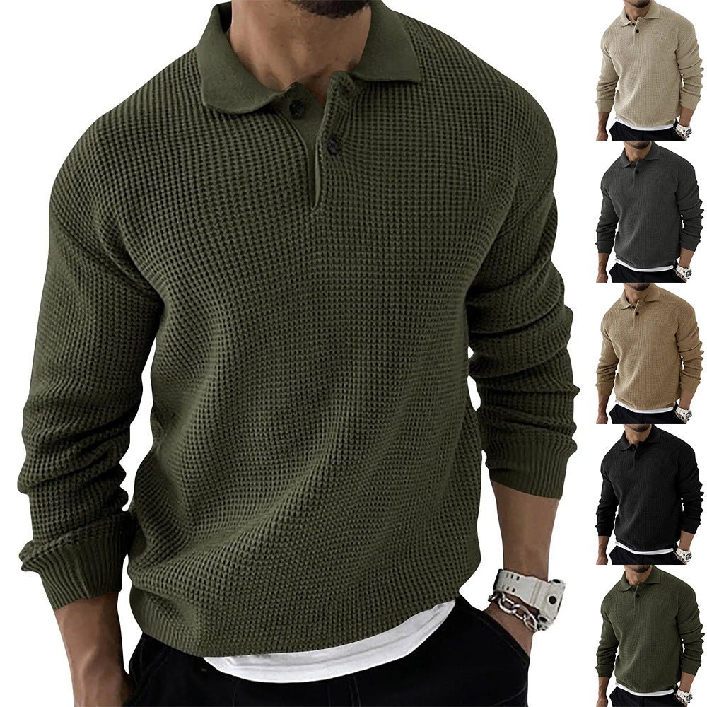 Demetrius | Men's Long Sleeve Polo Sweater in Luxurious Knit