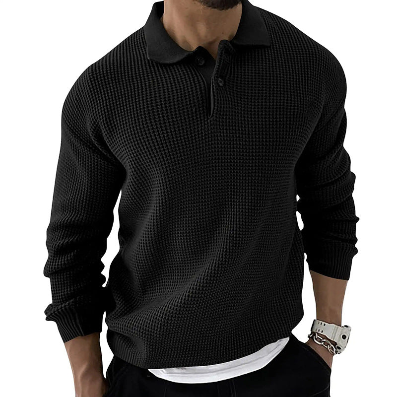 Demetrius | Men's Long Sleeve Polo Sweater in Luxurious Knit