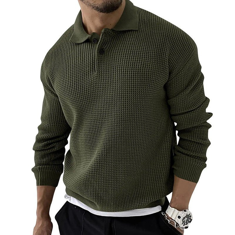 Demetrius | Men's Long Sleeve Polo Sweater in Luxurious Knit