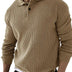 Demetrius | Men's Long Sleeve Polo Sweater in Luxurious Knit - Khaki