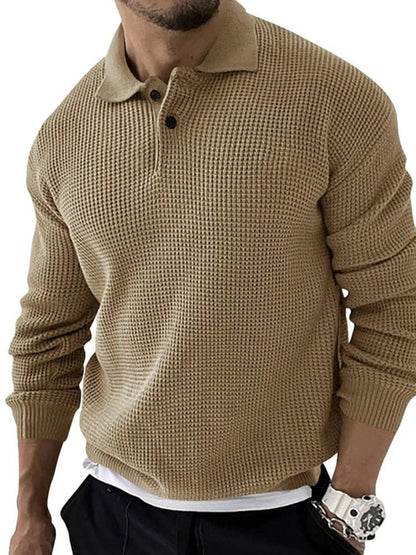 Demetrius | Men's Long Sleeve Polo Sweater in Luxurious Knit