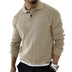 Demetrius | Men's Long Sleeve Polo Sweater in Luxurious Knit - Beige