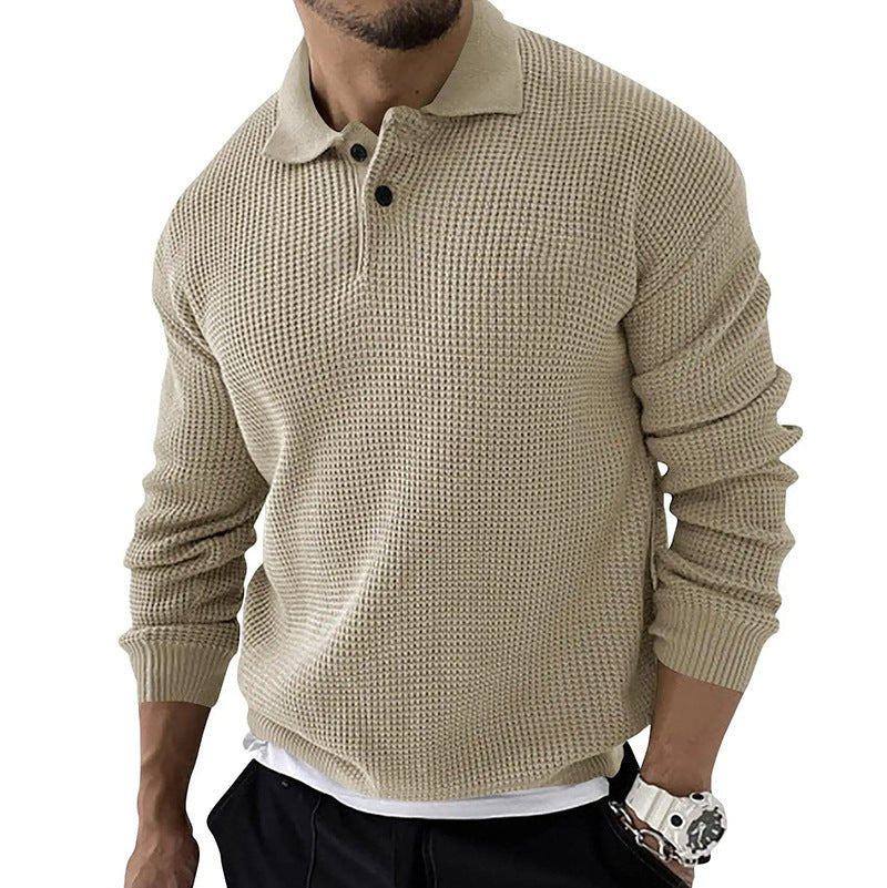 Demetrius | Men's Long Sleeve Polo Sweater in Luxurious Knit