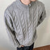 Andy Men's Quarter-Zip Cable Knit Sweater - Grey