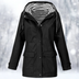 Emily Hooded Raincoat - Black
