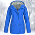 Emily Hooded Raincoat - Blue