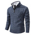 Dawson | Men's Quarter Zip Cable Knit Sweater - Midnight Blue