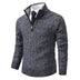 Dawson | Men's Quarter Zip Cable Knit Sweater - Dark Grey