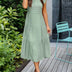 Ronja | Effortless Stylish Layered Flowy Dress - Light Green