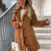 Doris | Women's Oversized Teddy Long Coat - Brown