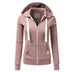 Sandy | Women's Fitted Zip-Up Hoodie - Pink