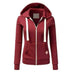 Sandy | Women's Fitted Zip-Up Hoodie - Red