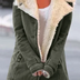 Loretta | Women's Mid-Length Button-Front Jacket - Army Green
