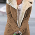 Loretta | Women's Mid-Length Button-Front Jacket - Khaki