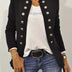 Tiffany | Women's Military Style Blazer - Black
